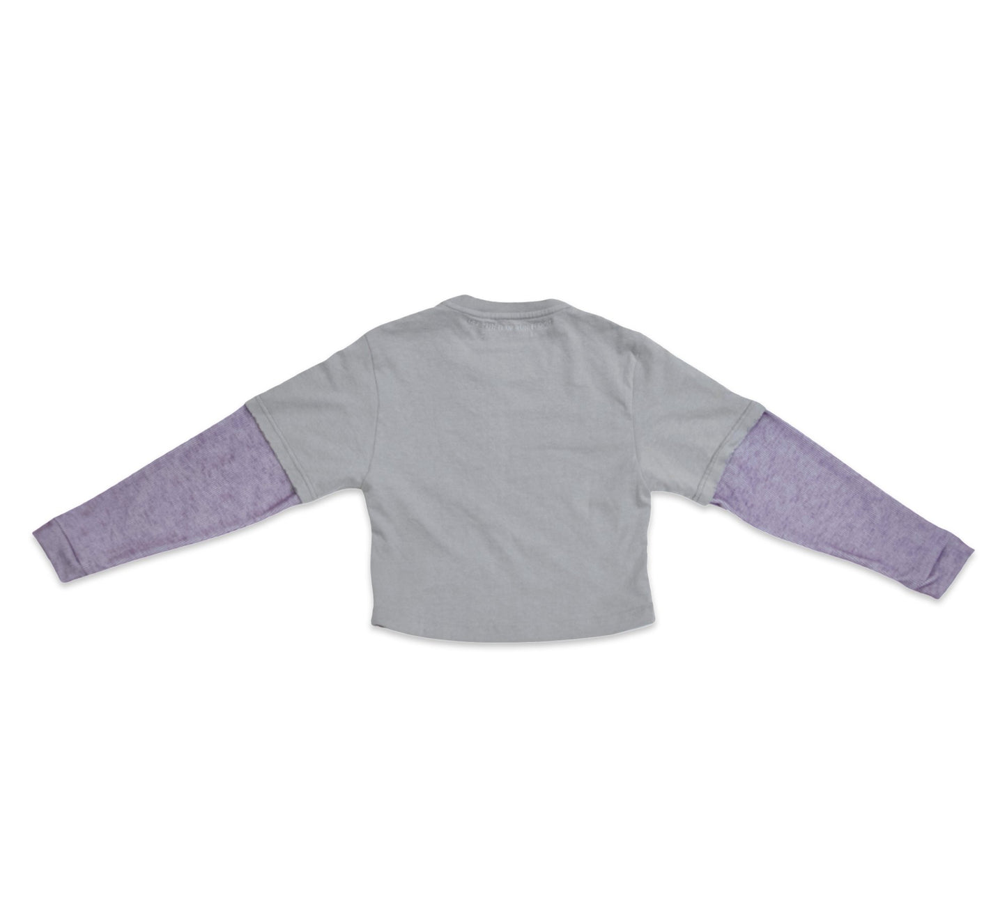 Bia Double Sleeve Cropped Top in Grey Lavender - Bradford RowShirts & Tops