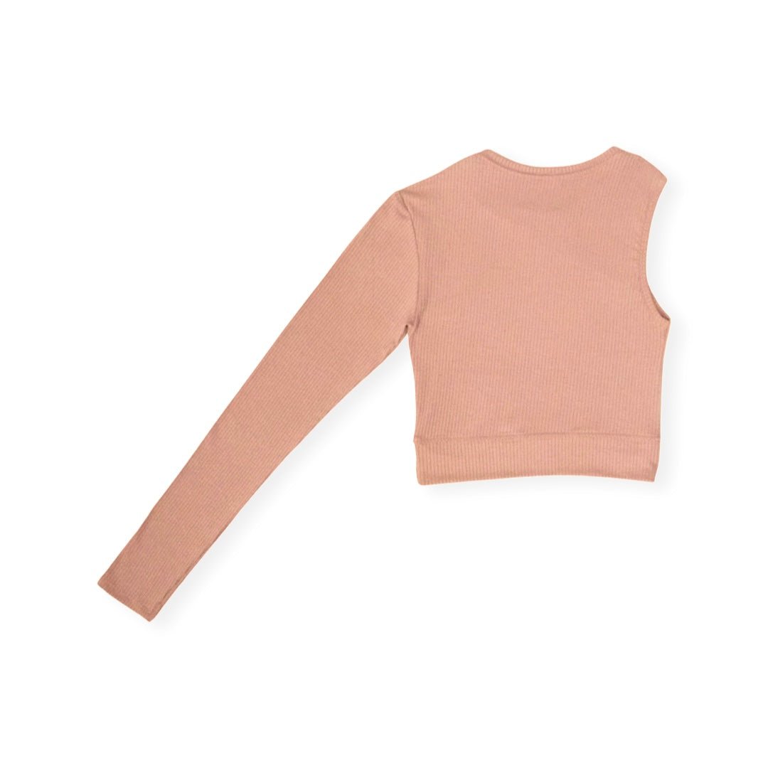 Luve Asymmetrical Single Sleeve Crop - Bradford Rowcrop top