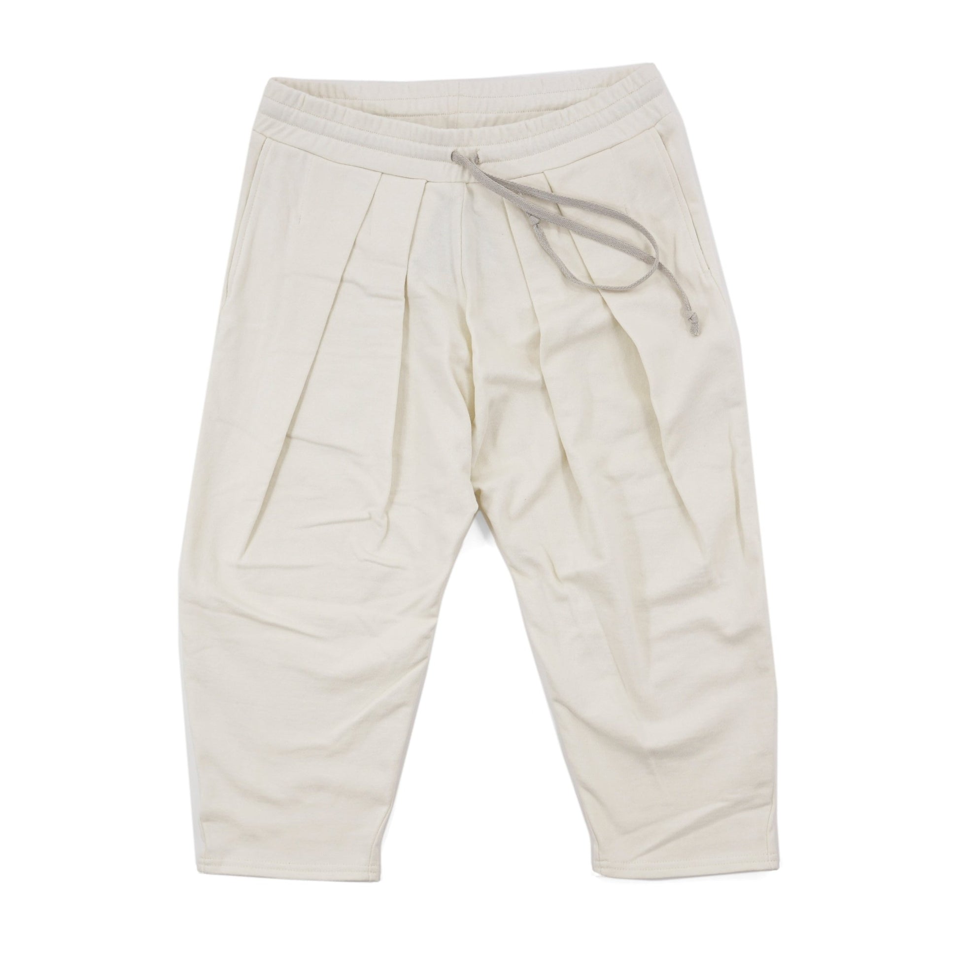 The Double Pleat Sweatpants - White Pearl - Bradford Row