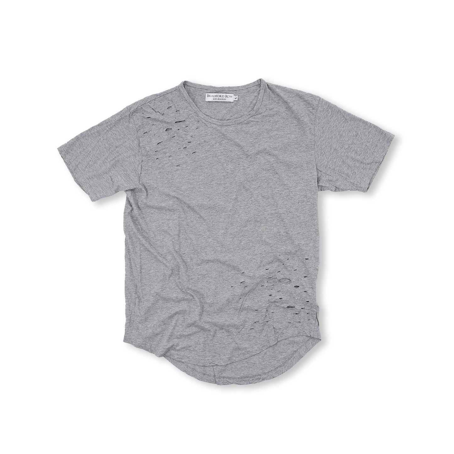 Vitals Distressed Scoop Tee - Grey Marble - Bradford Row