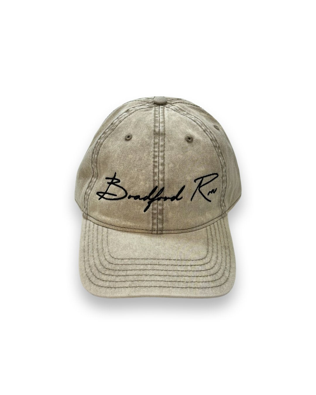 Washed Dad Cap with "Bradford Row" Embroidery - Bradford RowHats